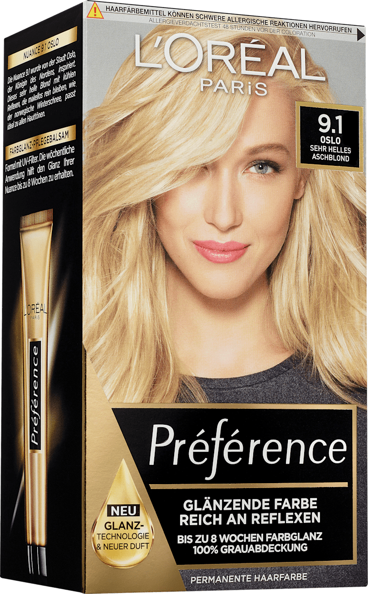 L Oreal Paris Preference Haarfarbe Sehr Helles Aschblond 9 1 Oslo 1 St Dauerhaft Gunstig Online Kaufen Dm De