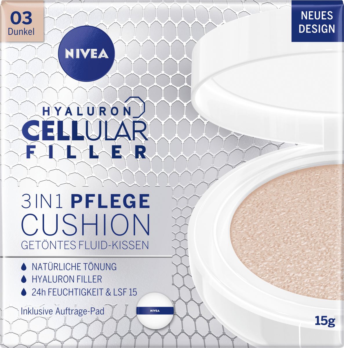 Nivea Fluid Getont 3in1 Cushion Hyaluron Cellular Filler Dunkel 15 G Dauerhaft Gunstig Online Kaufen Dm De