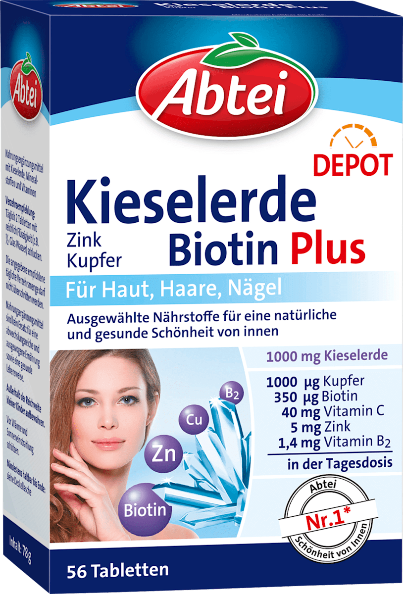 kieselerde biotin plus tabletten 56 st 78 g