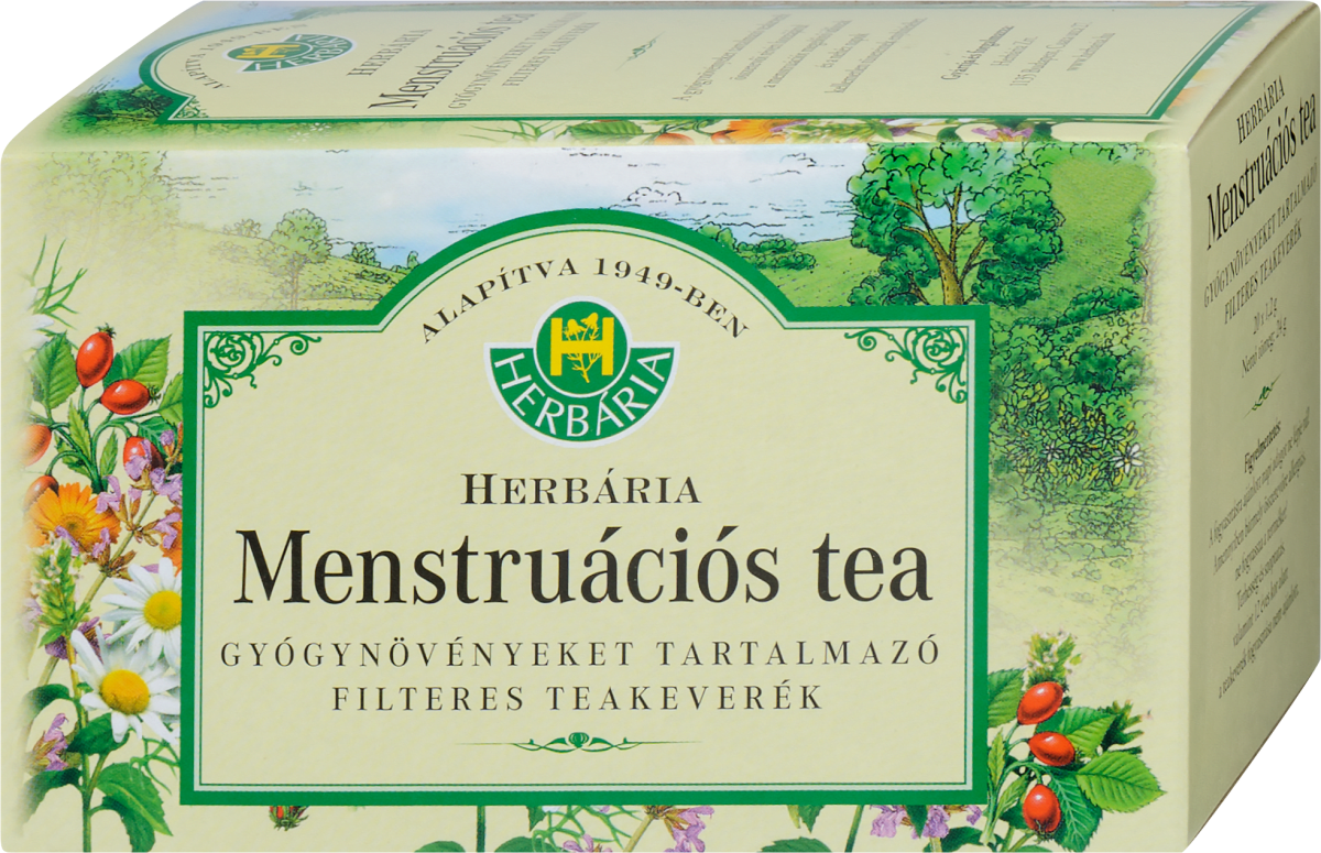 Herbária Menstruációs tea, gyógynövényeket tartalmazó filteres