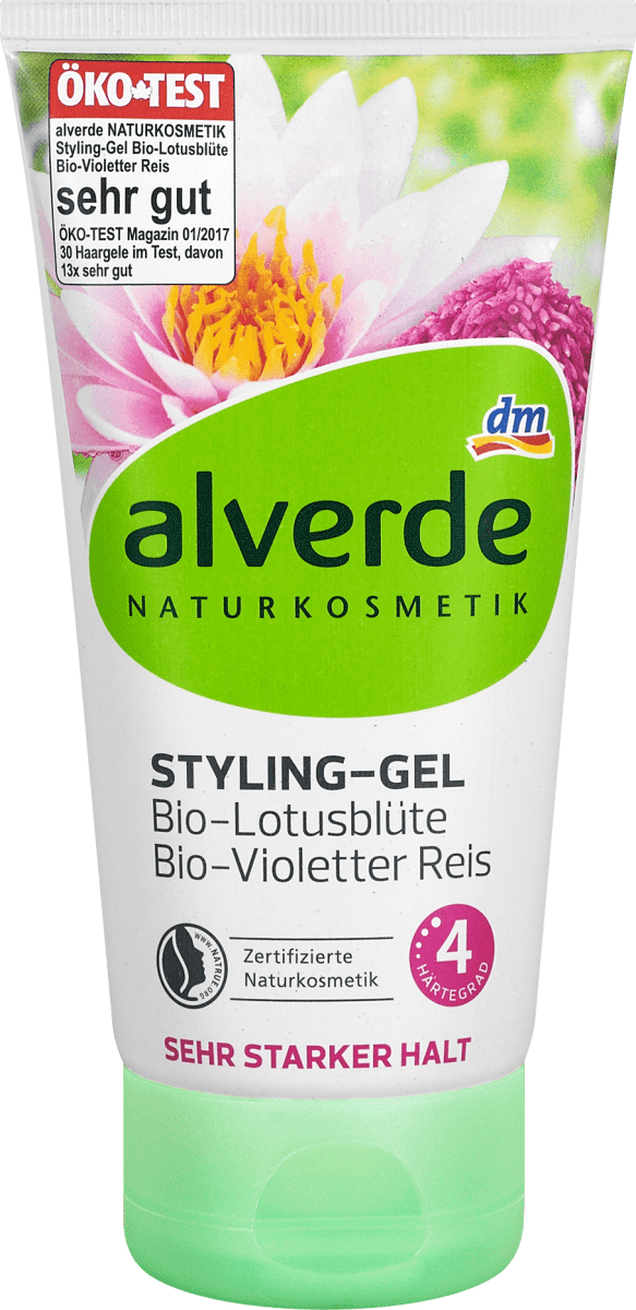 Alverde Naturkosmetik Styling Gel Lotusblutenextrakt Violetter Reis 150 Ml Dm At