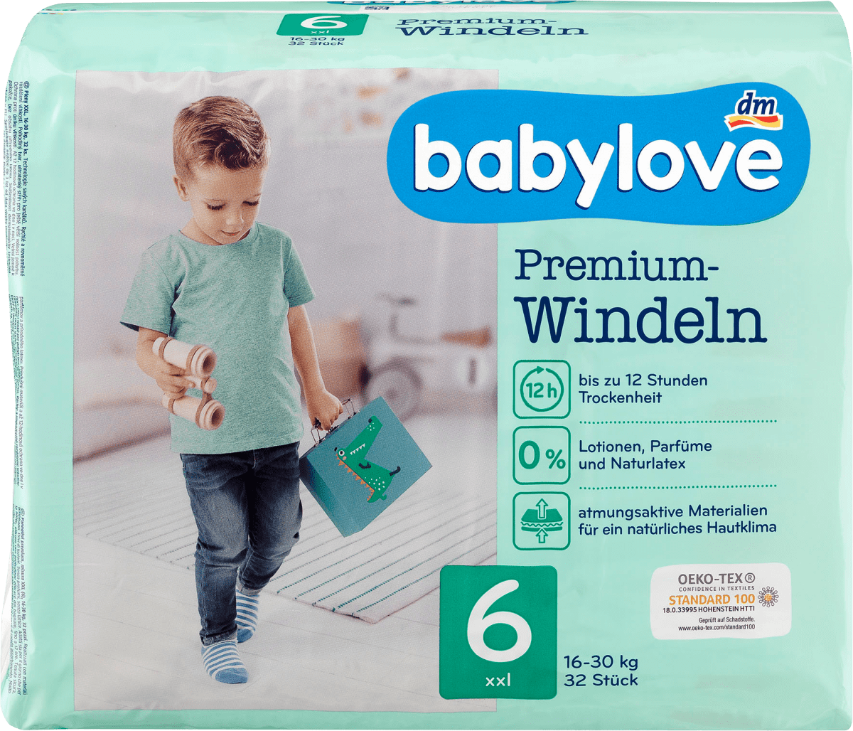 babylove windeln premium größe 6 xxl 1630kg 32 st