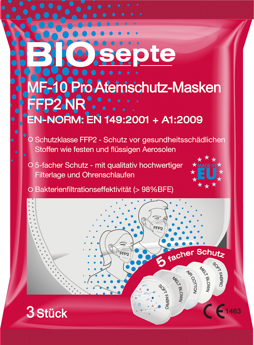 Biosepte Ffp 2 Atemschutzmaske Fur Erwachsene Einweg 3 St Dauerhaft Gunstig Online Kaufen Dm De Wenn sie wirklich ffp2 masken benoetigen, kaufen sie auf keinen fall die hier angebotenen artikel. ffp 2 atemschutzmaske fur erwachsene einweg 3 st