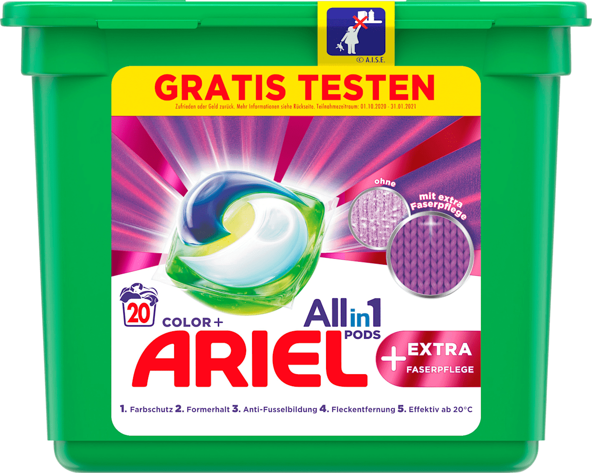 Ariel Colorwaschmittel Pods Extra Faserschutz Wl Dauerhaft Gunstig Online Kaufen Dm De