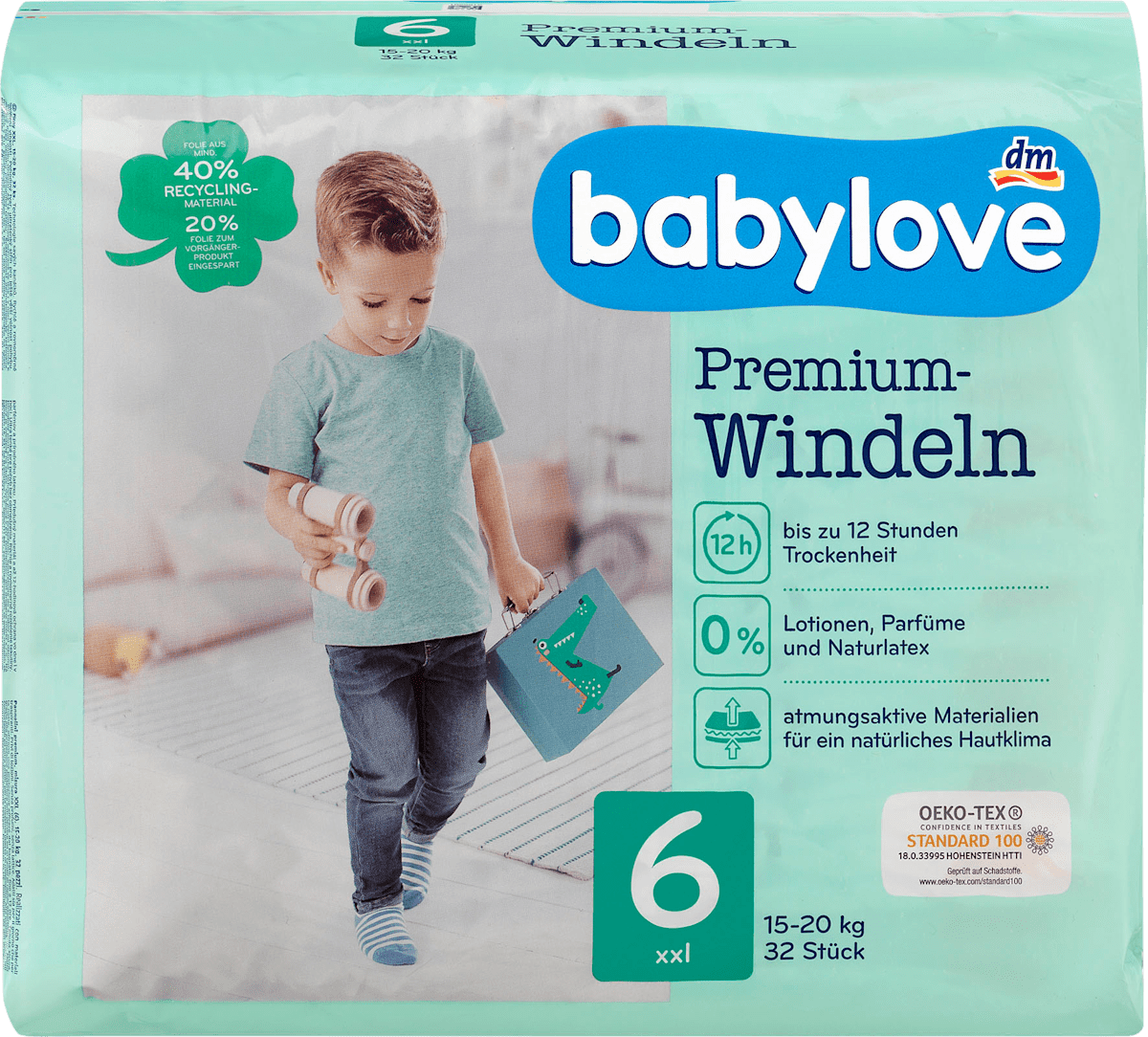 Babylove Windeln Premium Gr 6 Xxl 15 Kg 32 St Dauerhaft Gunstig Online Kaufen Dm De