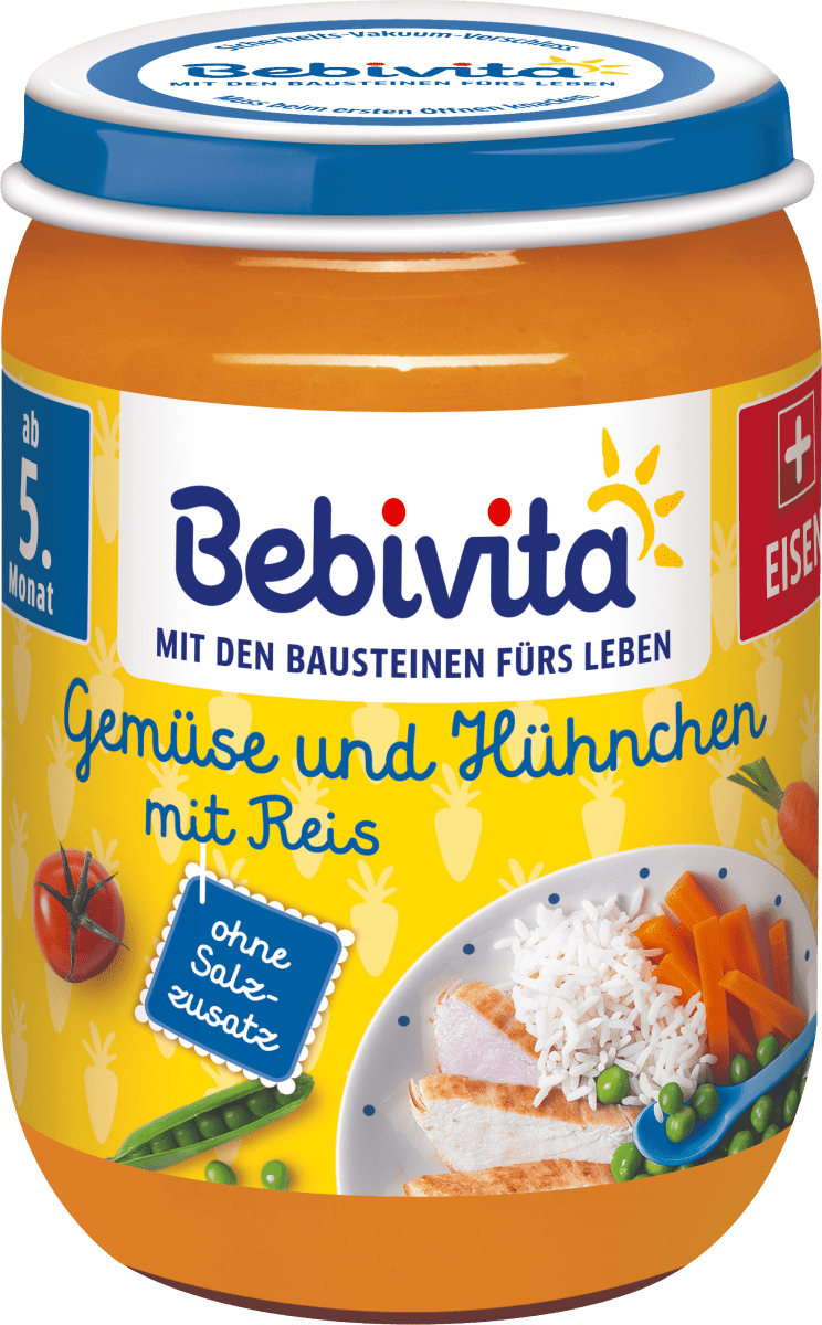 Bebivita Menu Gemuse Und Huhnchen Mit Reis Nach Dem 4 Monat 190 G Dauerhaft Gunstig Online Kaufen Dm De