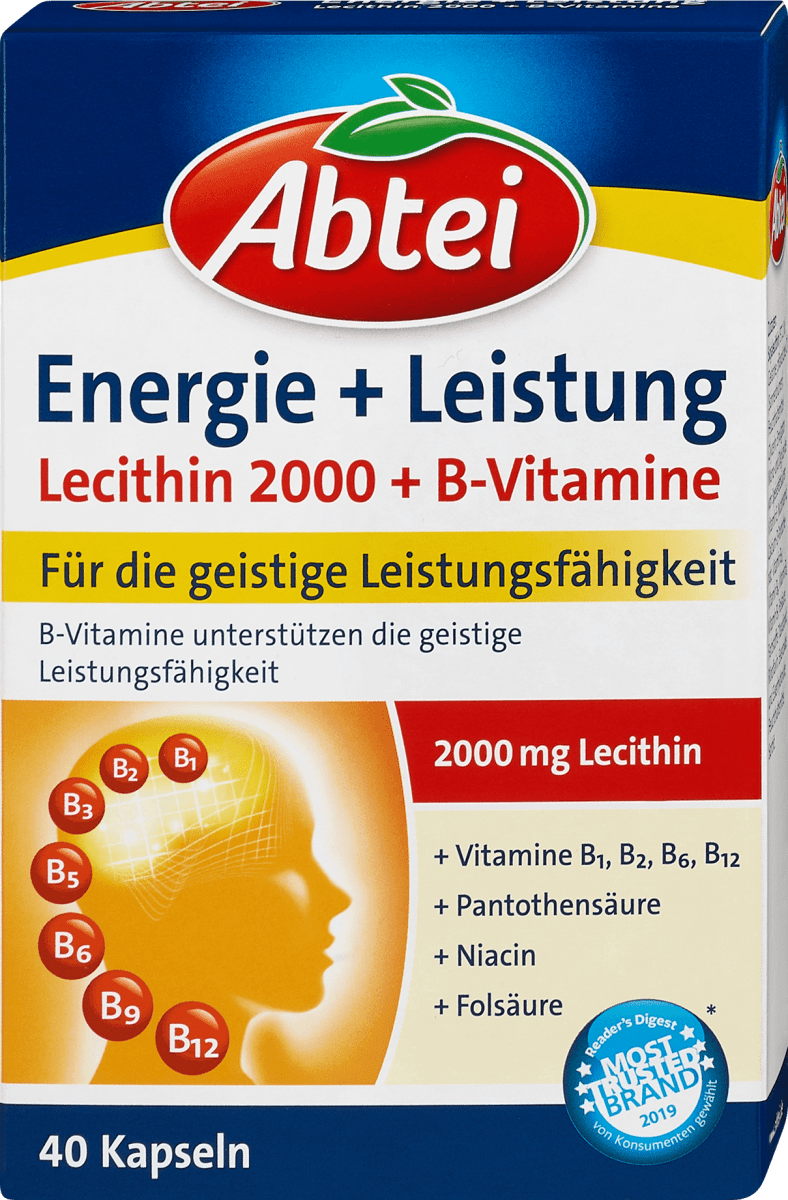 Abtei Energie + Leistung Lecithin 2000 + B-Vitamine ...