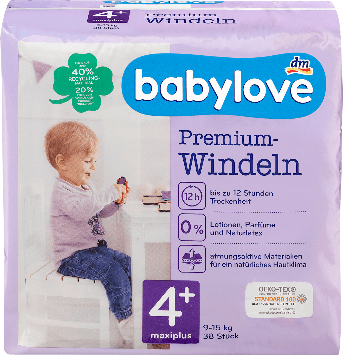 Babylove Windeln Premium Gr 4 Maxiplus 9 15 Kg 38 St Dauerhaft Gunstig Online Kaufen Dm De