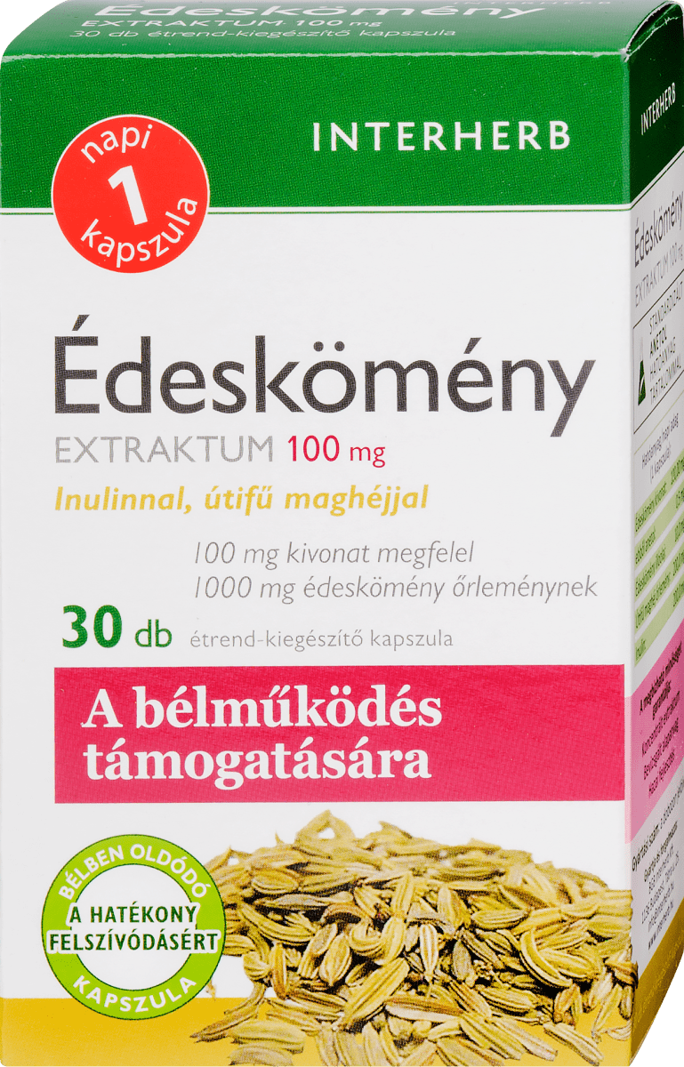 Interherb Édeskömény extraktum kapszula, 30 db dm.hu