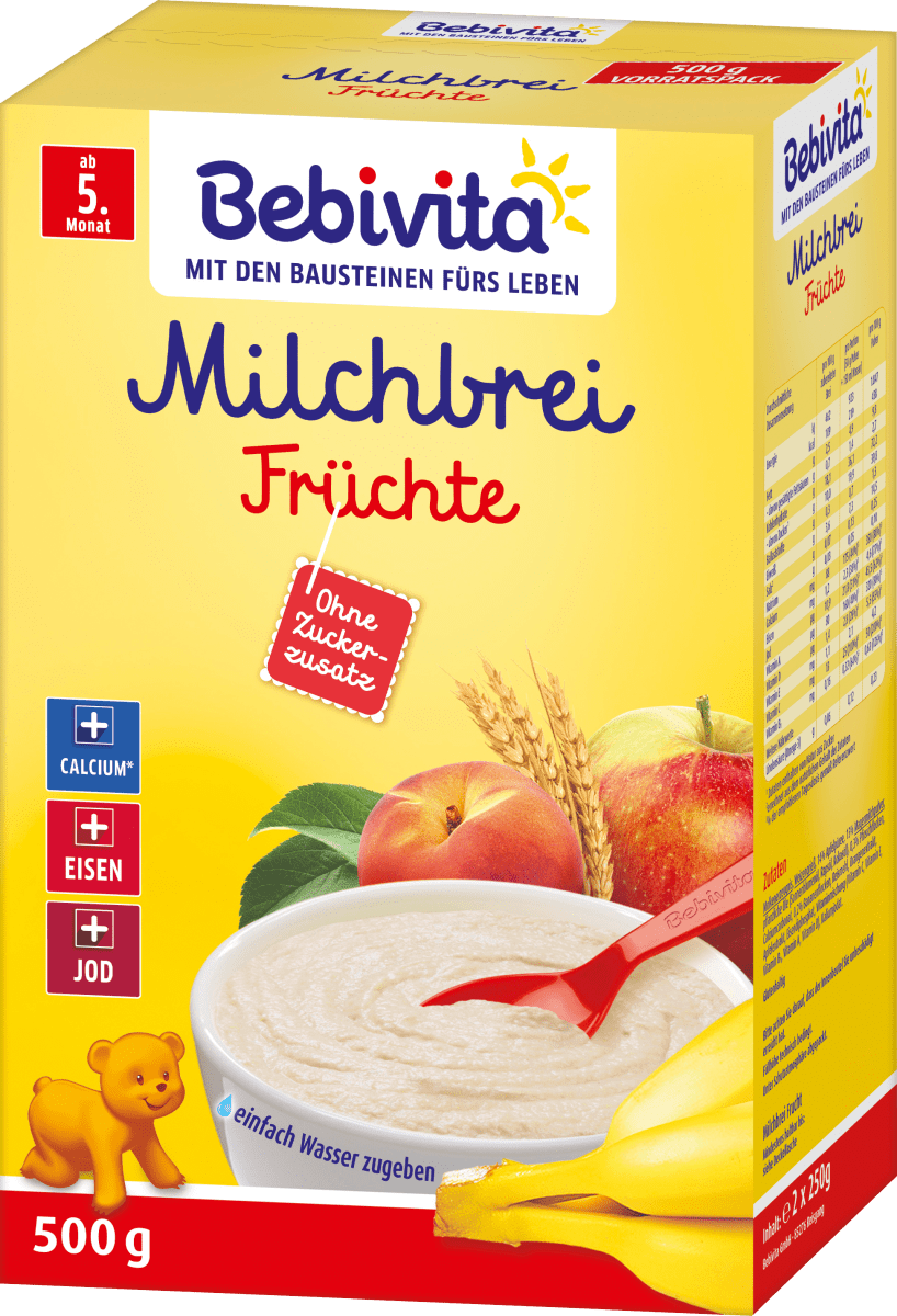 Bebivita Abendbrei Milch Fruchte Nach Dem 4 Monat 500 G Dauerhaft Gunstig Online Kaufen Dm De