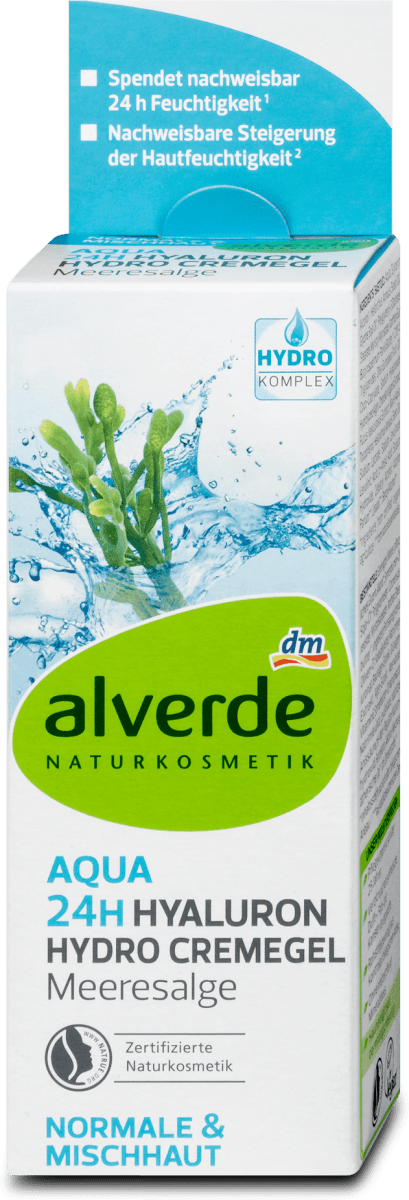 Alverde Naturkosmetik Hyaluronovy Kremovy Pletovy Gel Aqua 24h S Morskymi Riasami 50 Ml Nakupujte Vzdy Vyhodne Online Mojadm Sk