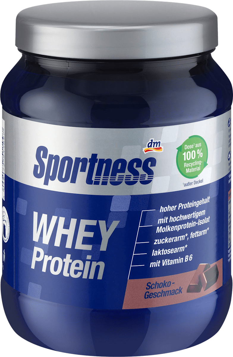 Sportness Whey Protein Pulver, Schoko-Geschmack, 450 g dauerhaft