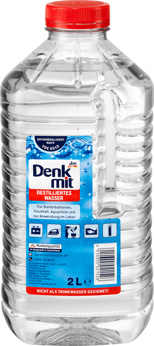 Denkmit Destilliertes Wasser 2 L Dauerhaft Gunstig Online Kaufen Dm De