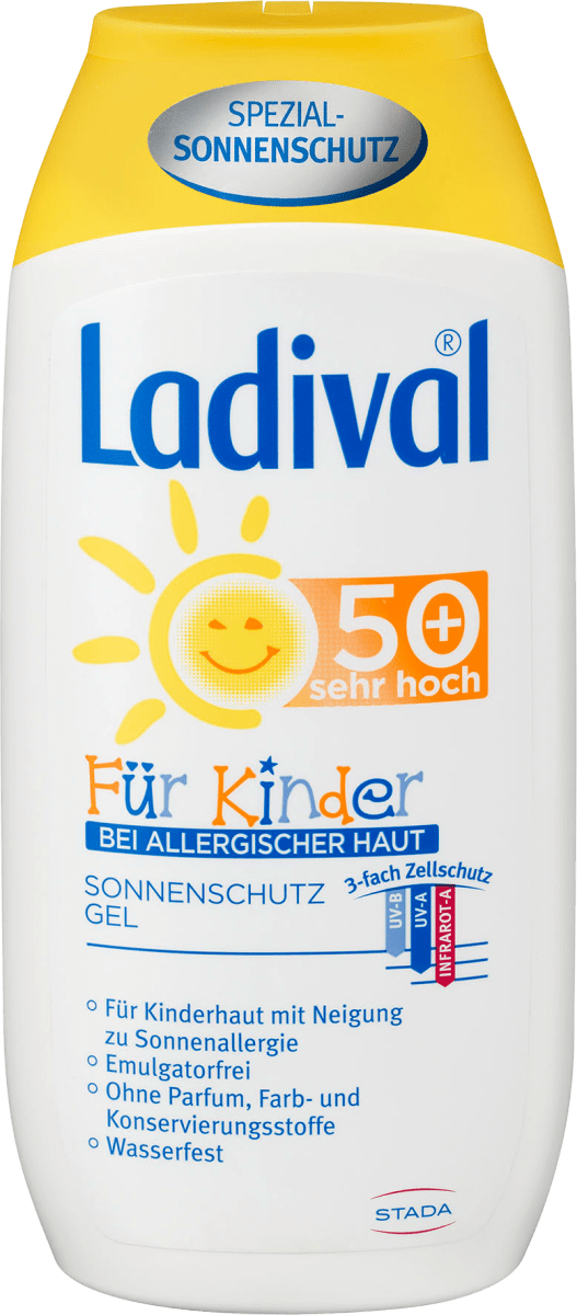 Ladival Sonnencreme Gel Kids allergische Haut LSF 50+, 200 ml dauerhaft