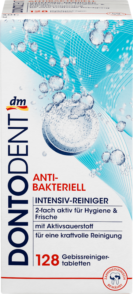Dontodent Gebissreiniger-Tabs Intensiv-Reiniger, 128 St dauerhaft günstig online kaufen | dm.de