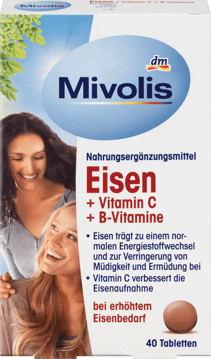 Mivolis Eisen Vitamin C B Vitamine Tabletten 40 St 25 G Dauerhaft Gunstig Online Kaufen Dm De