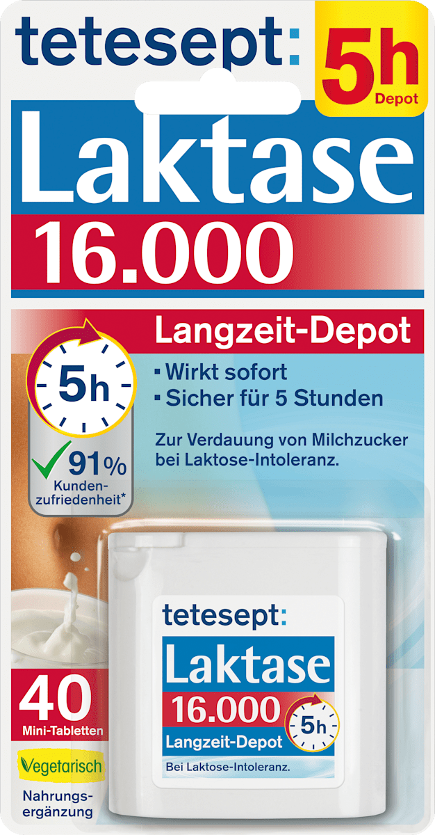 tetesept Laktase Tabletten 16000 (40 Stück), 13,6 g dauerhaft günstig online kaufen dm.de