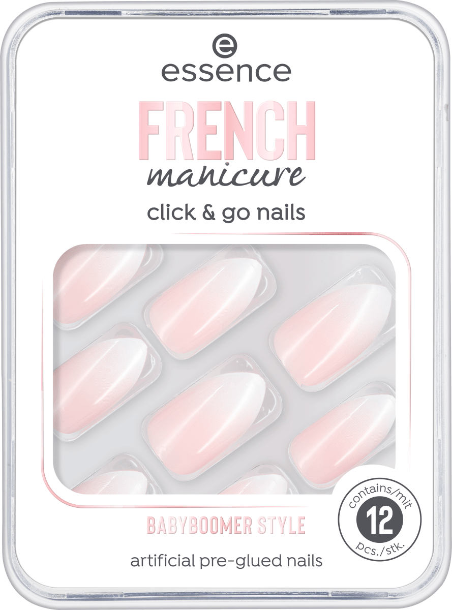 essence cosmetics kunstliche fingernagel french manicure click go nails babyboomer style 02 12 st dauerhaft gunstig online kaufen dm de