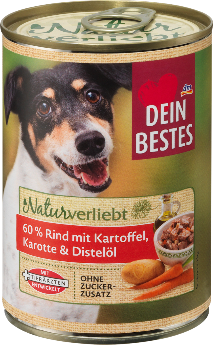 Dein Bestes Naturverliebt, Nassfutter für Hunde, 60 Rind mit