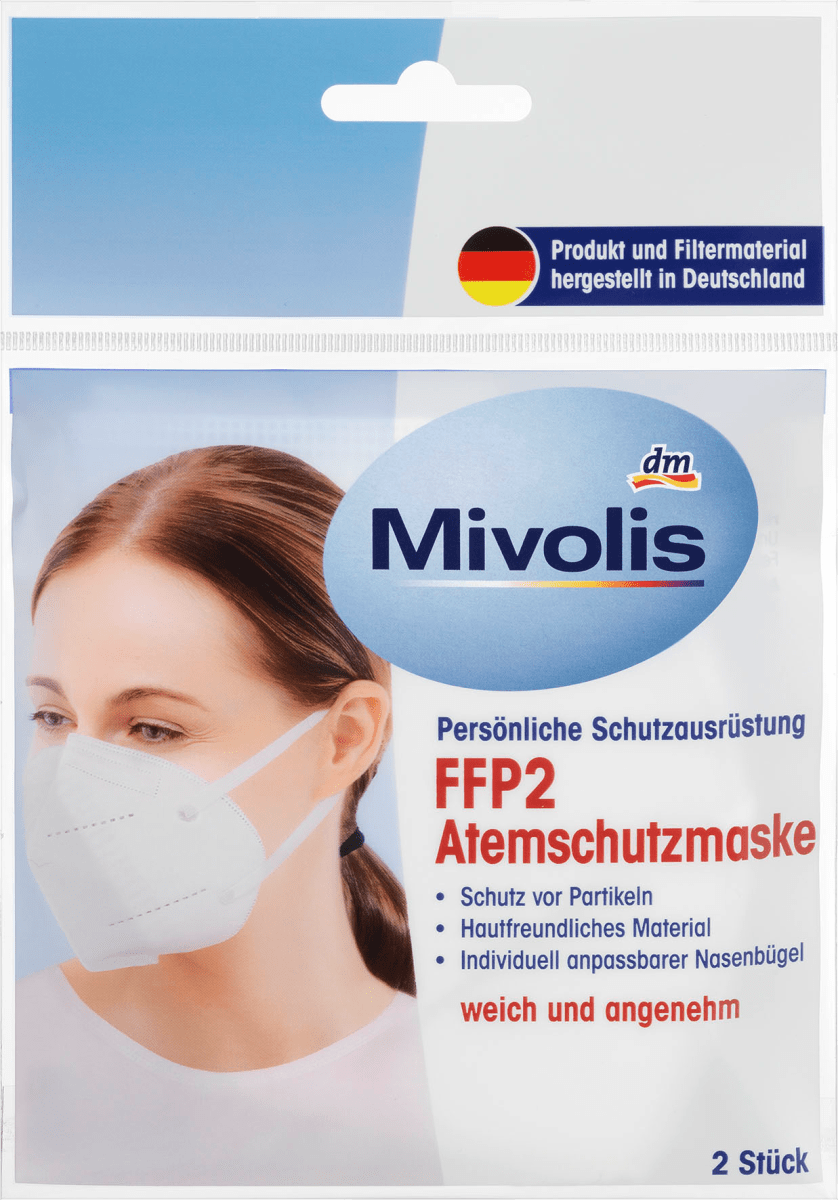 Mivolis Ffp2 Atemschutzmaske Einweg 2 St Dauerhaft Gunstig Online Kaufen Dm De