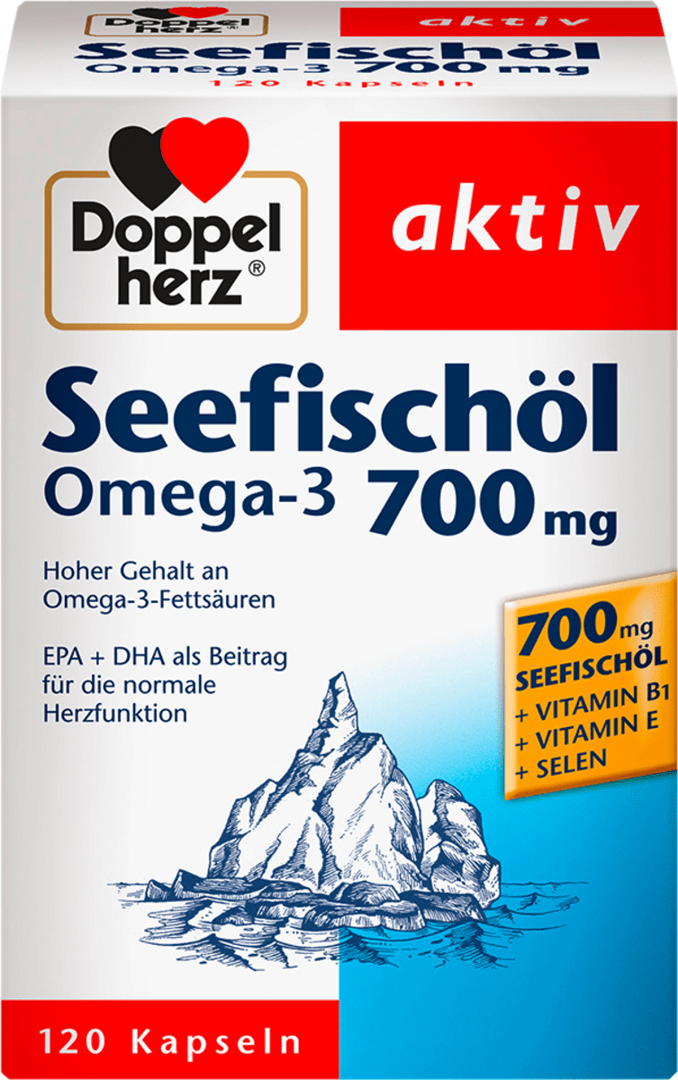 Doppelherz Omega3 Seefischöl 700 Kapseln 120 St., 140,2 g dauerhaft