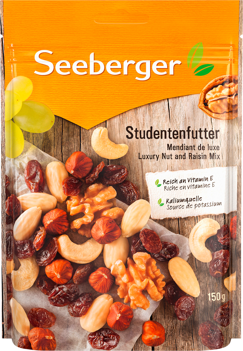 seeberger nuss trockenobst mischung studentenfutter 150 g dauerhaft gunstig online kaufen dm de