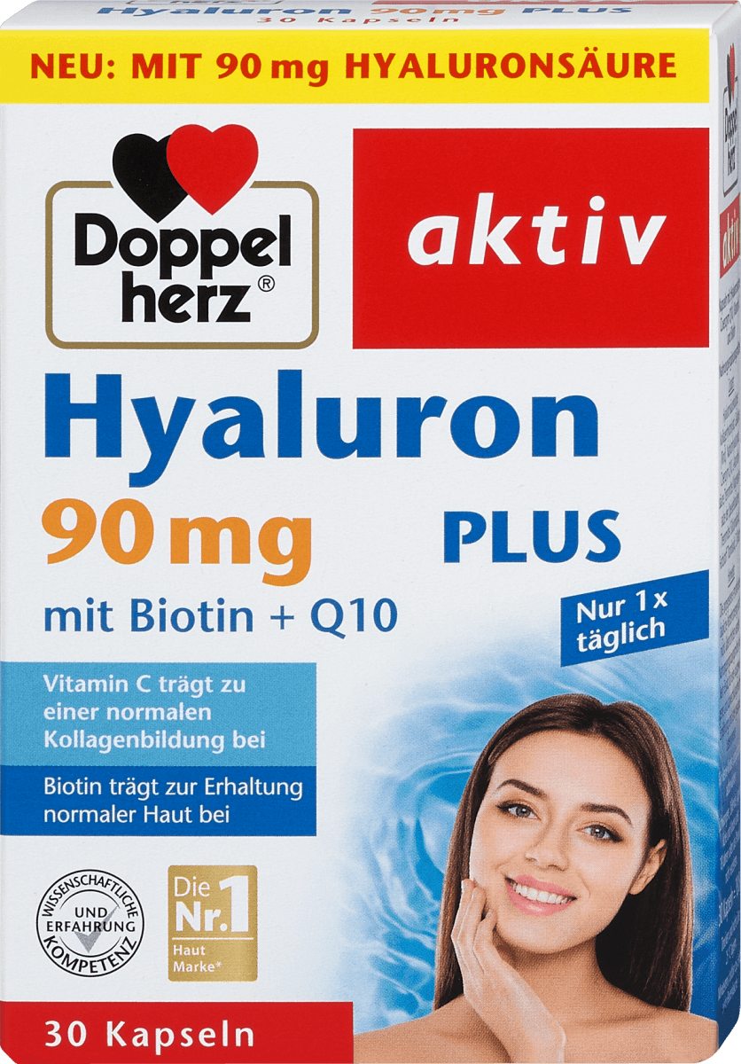 doppelherz aktiv hyaluron plus 90 mg mit biotin q10 kapseln 30 st dm at