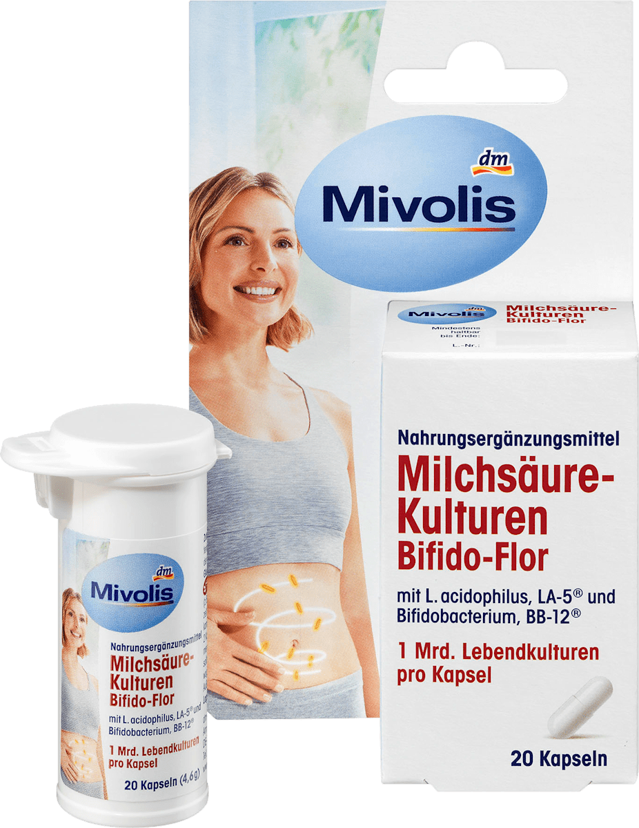 Mivolis Milchsaure Kulturen Bifido Flor Kapseln 20 St 4 6 G Dauerhaft Gunstig Online Kaufen Dm De