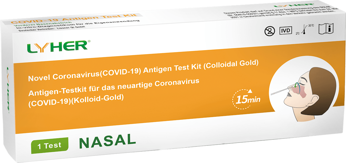 Lyher Corona Schnelltest Selbsttest Novel Coronavirus Covid 19 Antigen Test Kit 1 St Dauerhaft Gunstig Online Kaufen Dm De