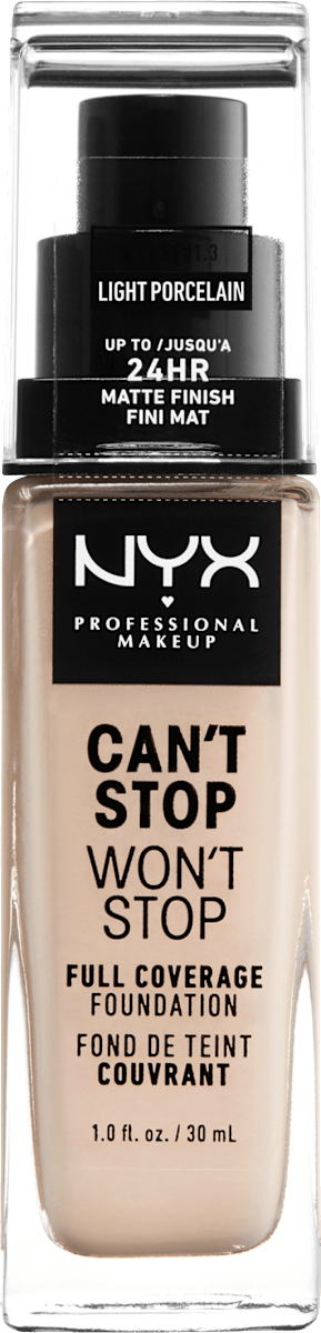 Nyx Professional Makeup Make Up Can T Stop Won T Stop 24 Hour Foundation Light Porcelain 1 3 30 Ml Dauerhaft Gunstig Online Kaufen Dm De
