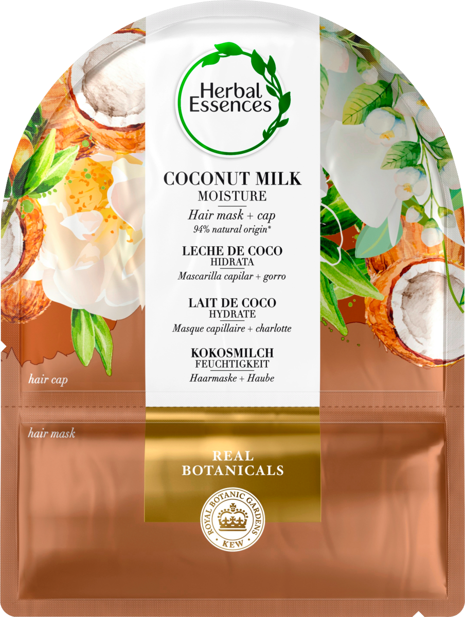 Herbal Essences Haarmaske Coconut Milk Moisture, Hair Mask + Cap, 20 ml