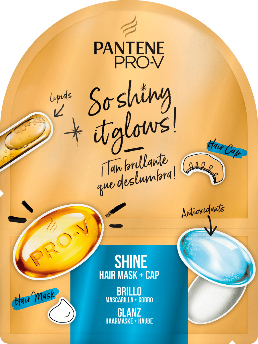 PANTENE PROV Haarmaske Shine Hair Mask + Cap, 20 ml dauerhaft günstig online kaufen dm.de