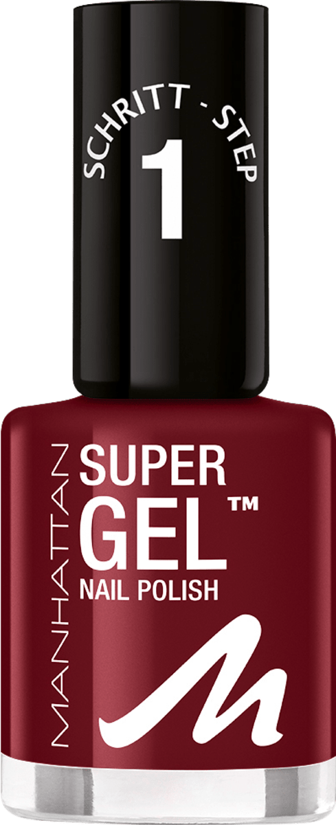 MANHATTAN Cosmetics Nagellack Super Gel Nail Polish Moody Mahagony 690, 12 ml dauerhaft günstig ...