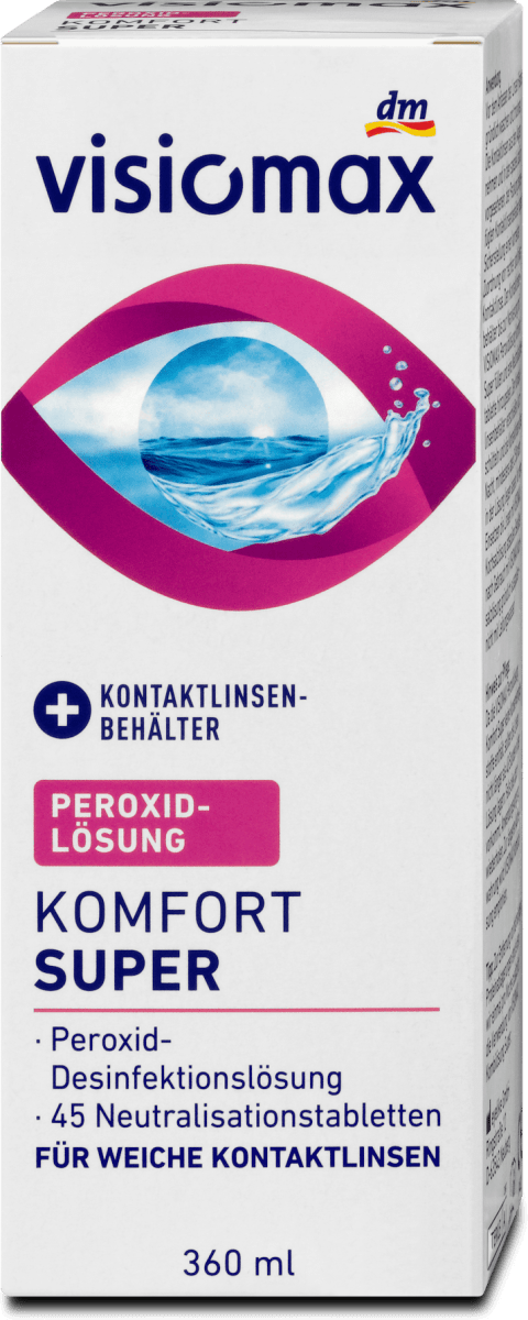 Visiomax Peroxidlosung Komfort Super Kontaktlinsenbehalter 360 Ml Dm At