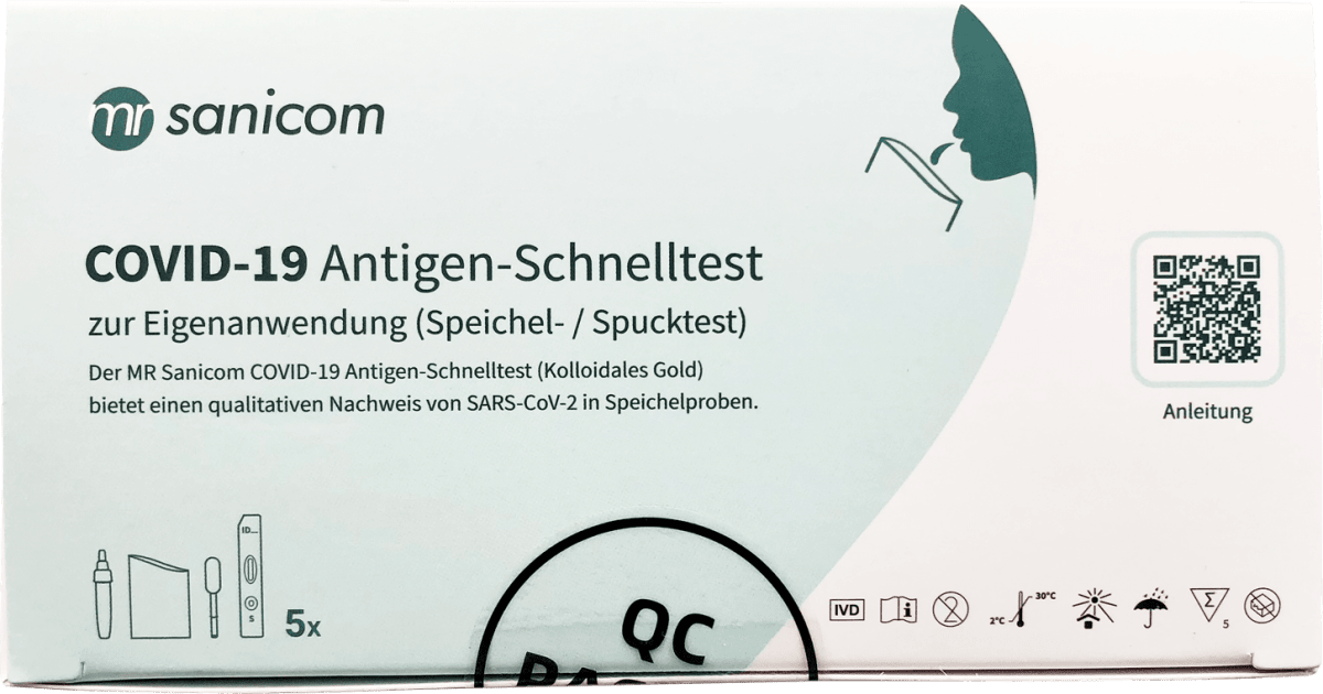 Mr Sanicom Corona Schnelltest Selbsttest Speichel Spucktest Covid 19 Antigen Schnelltest 5 St Dauerhaft Gunstig Online Kaufen Dm De