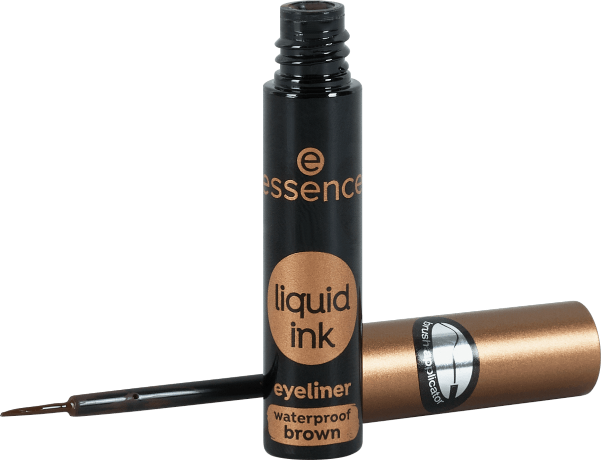 essence cosmetics liquid ink Eyeliner wasserfest Nr. 020 ash brown, 3