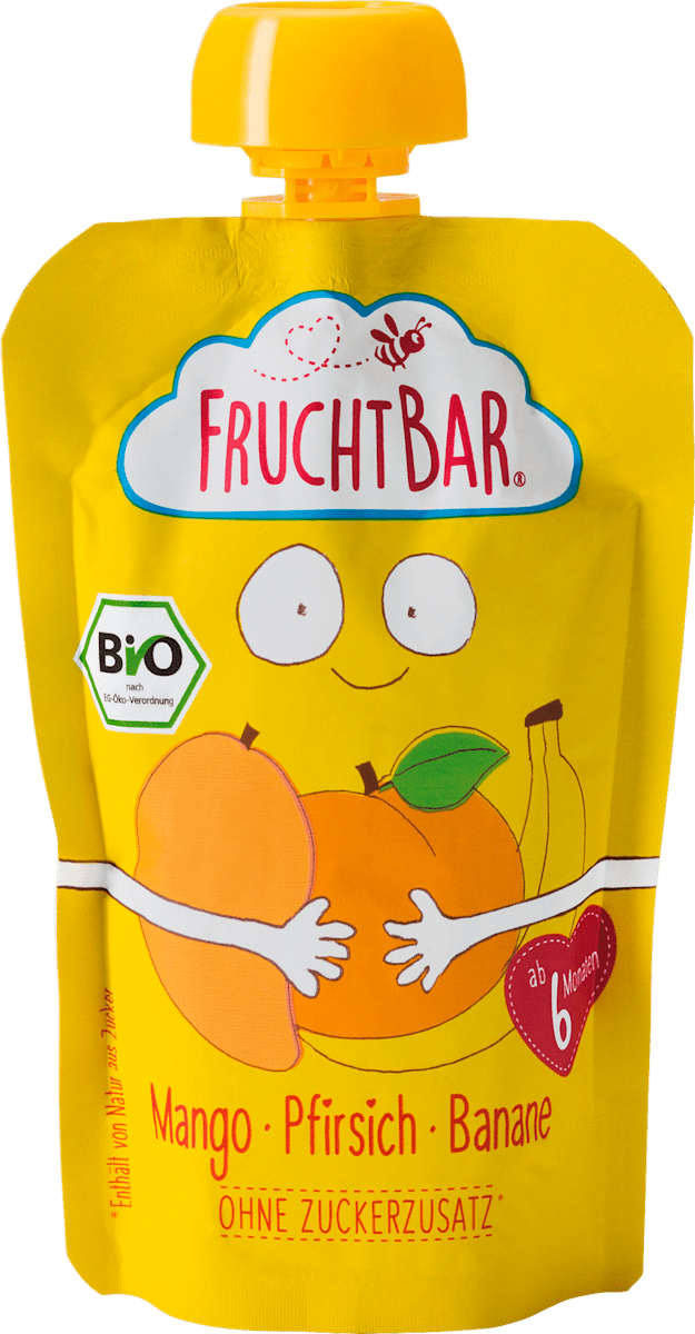 FruchtBar Quetschie Mango Pfirsich Banane ab 6 Monaten, 100 g dauerhaft ...