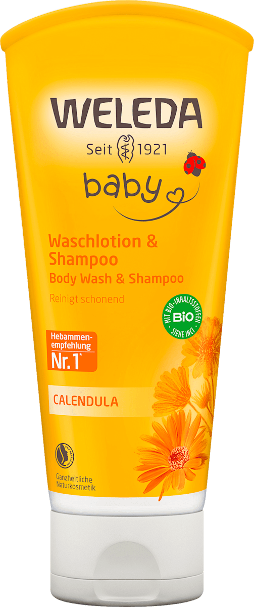 weleda baby calendula waschlotion shampoo 200 ml dauerhaft gunstig online kaufen dm de