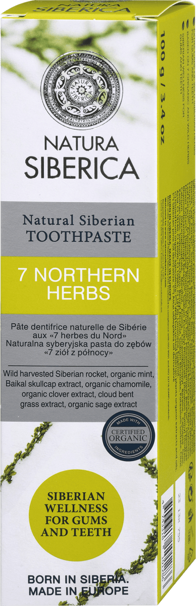 Natura Siberica Naravna Zobna Pasta 7 Northern Herbs 100 G Dm Si