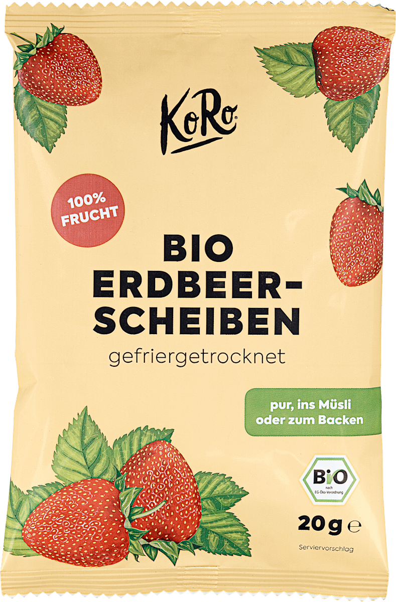KoRo Gefriergetrocknete  Erdbeeren 20 g dauerhaft g nstig 