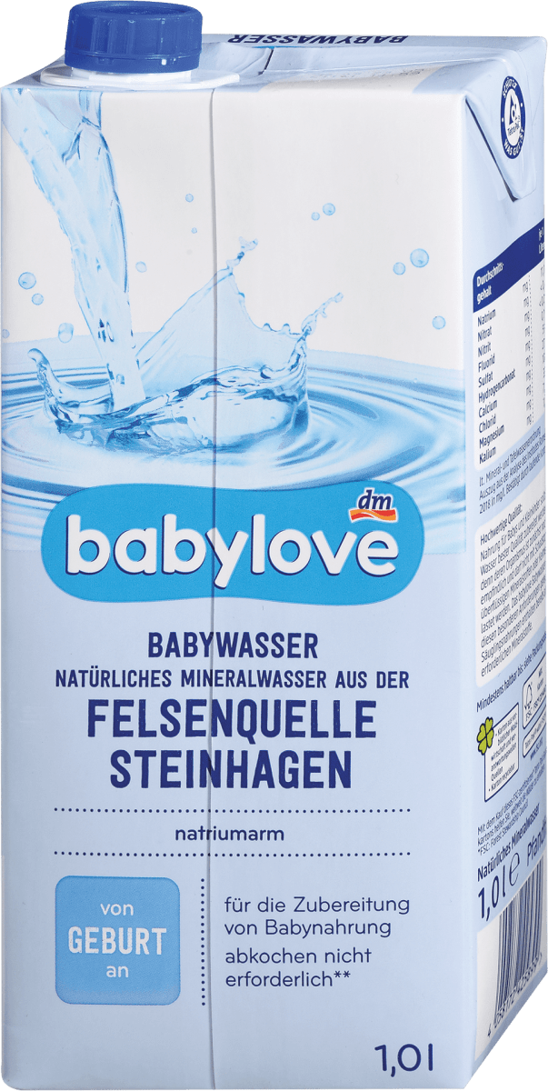 Babylove Naravna Mineralna Voda Brez Ogljikovega Dioksida 1 L Dm Si