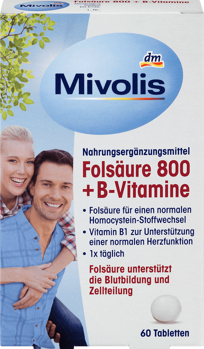 Mivolis Folsaure 800 B Vitamine Tabletten 60 St 19 G Dauerhaft Gunstig Online Kaufen Dm De