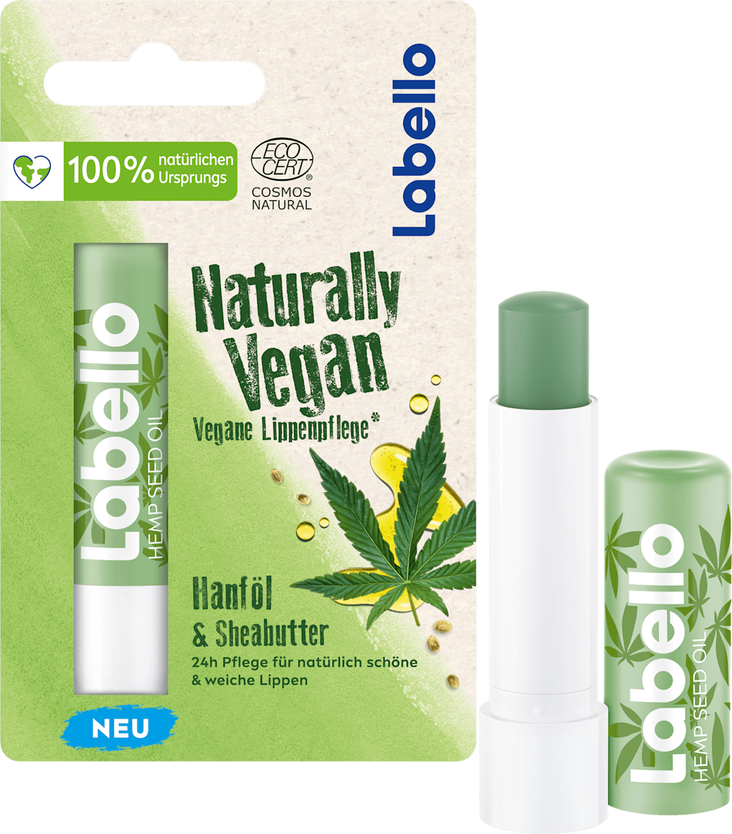 Labello Lippenpflege Naturally Vegan Hanföl, 4,8 g dauerhaft günstig