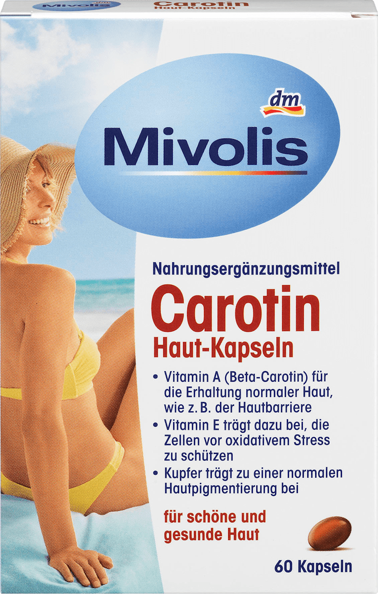 Mivolis Carotin Haut Kapseln 60 St 16 2 G Dauerhaft Gunstig Online Kaufen Dm De