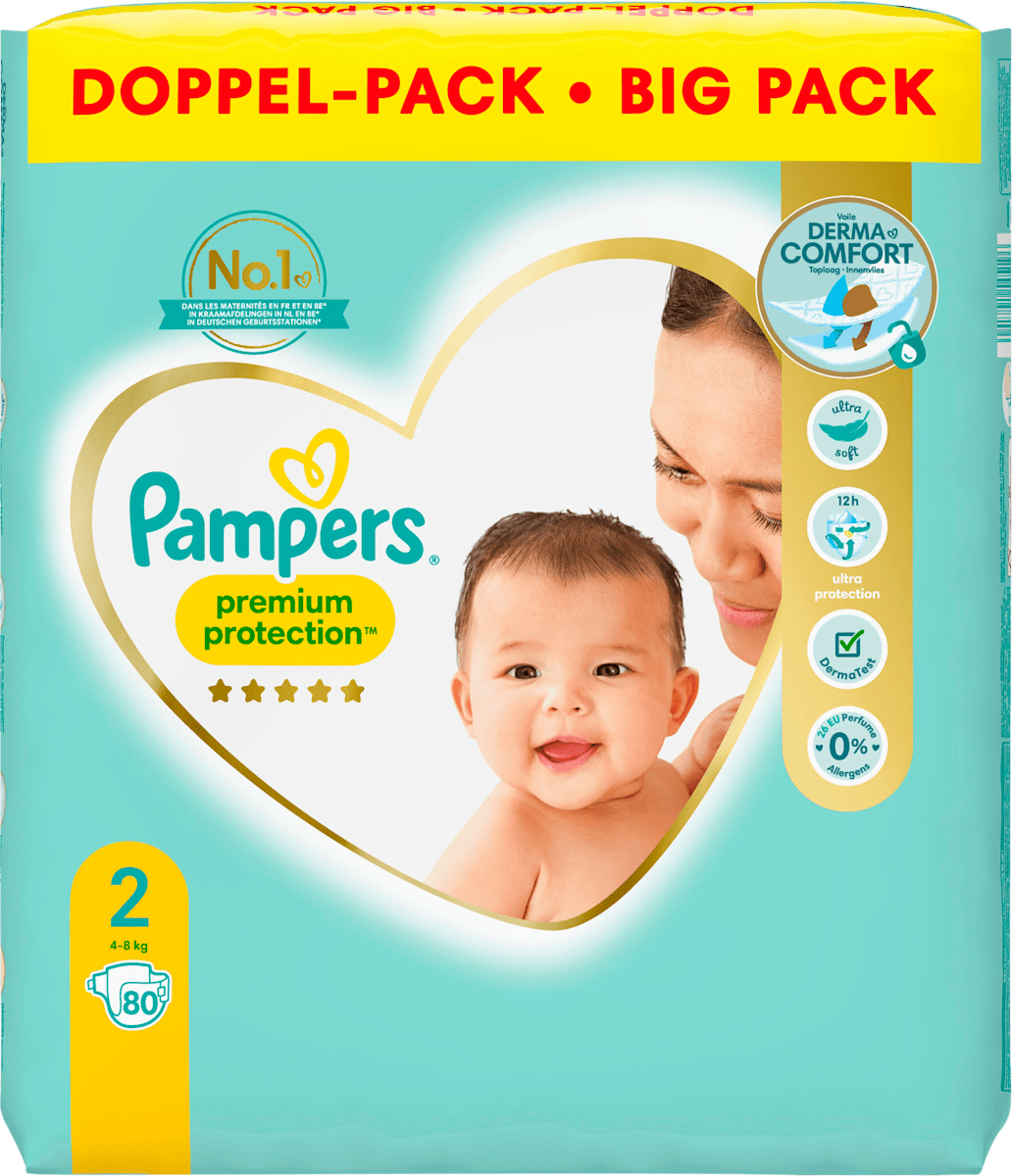 Pampers Windeln Premium Protection New Baby Gr 2 Mini 4 8kg Doppelpack 80 St Dauerhaft Gunstig Online Kaufen Dm De