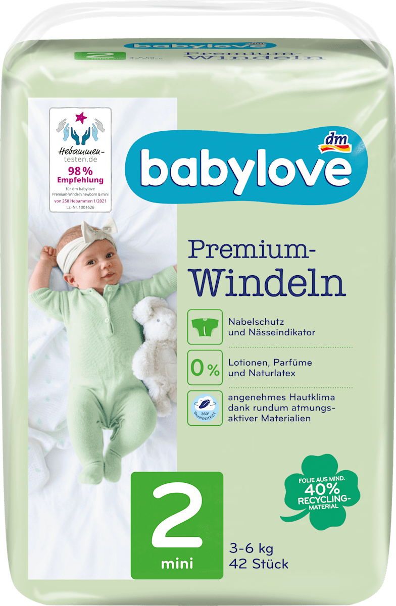 Babylove Windeln Premium Gr 2 Mini 3 6 Kg 42 St Dauerhaft Gunstig Online Kaufen Dm De