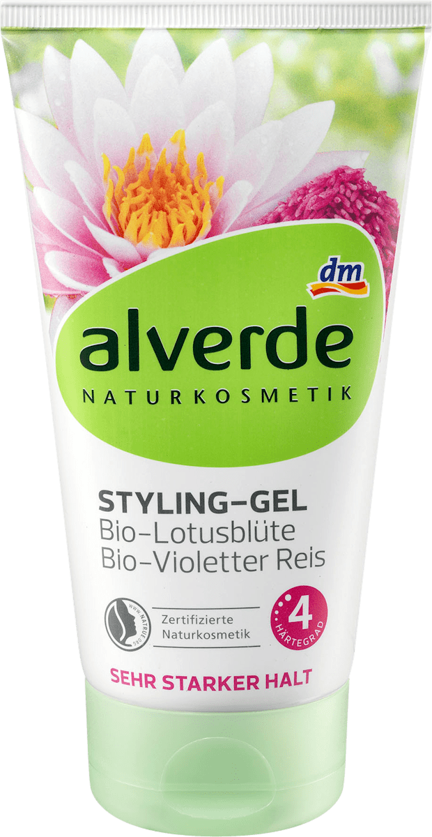 alverde naturkosmetik styling gel lotusblutenextrakt violetter reis 150 ml dm at