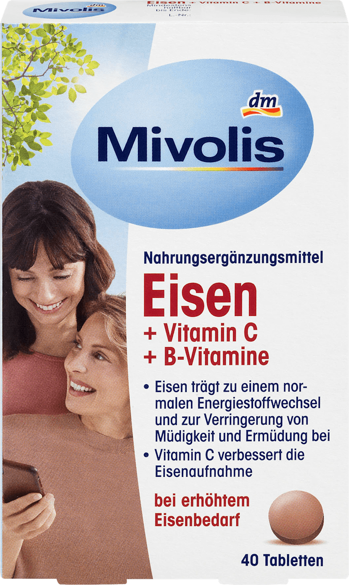 mivolis eisen vitamin c b vitamine tabletten 40 st 25 g dauerhaft gunstig online kaufen dm de
