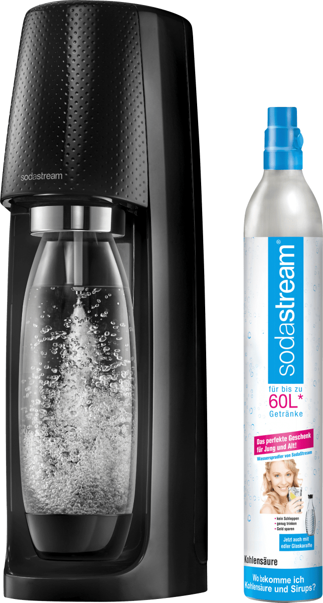 Sodastream Wassersprudler Set Easy schwarz [1x PETFlasche 1L