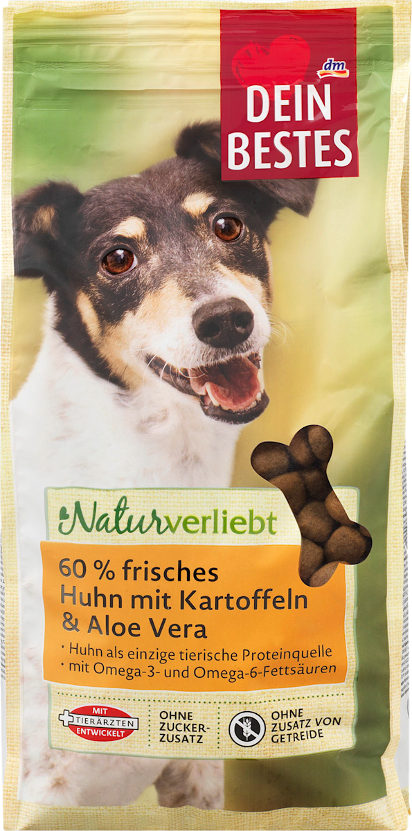 Dein Bestes Naturverliebt, Trockenfutter für Hunde, mit 60 frischem
